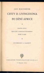 kniha Cesty D. Livingstona po jižní Africe, Česká grafická Unie 1926