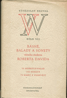 kniha Básně, balady a sonety věčného studenta Roberta Davida 52 hořkých balad, 100 sonetů, 70 básní z podsvětí, Československý spisovatel 1957