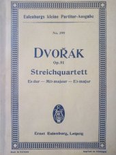 kniha Streichquartett partitura, Op. 51, Ernst Eulenburg 1941