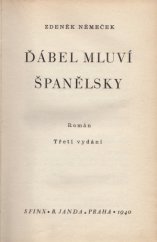 kniha Ďábel mluví španělsky román, Sfinx, Bohumil Janda 1940