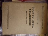 kniha Úvod do studia právnického (normativní theorie), Československý akademický spolek Právník 1946