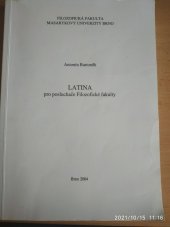 kniha Latina pro posluchače Filozofické fakulty, Masarykova univerzita 2004