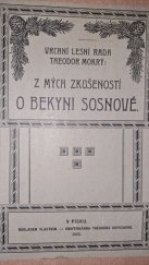 kniha Z mých zkušeností o bekyni sosnové, s.n. 1923