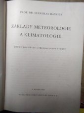 kniha Základy meteorologie a klimatologie, Česká grafická Unie 1947