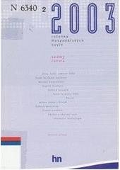 kniha Ročenka HN 2003 příloha Hospodářských novin., Economia 2003
