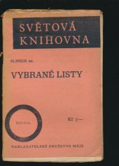 kniha Vybrané listy Plinia Mladšího, Máj 1916