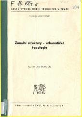 kniha Zonální struktury urbanistická typologie, ČVUT 1996