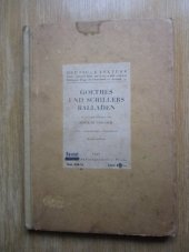 kniha Goethes und Schillers Balladen in Auswahl Text-Anmerkungen-Wörterbuchl, Státní nakladatelství 1935