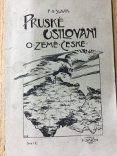 kniha Pruské usilování o země české studie dějepisná, F. Šimáček 1901