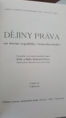 kniha Dějiny práva na území republiky československé, Nákladem českoslov. akademického spolku Právník 1935