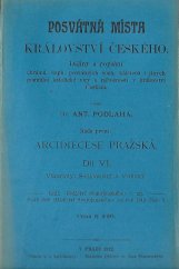 kniha Posvátná místa Království českého VI, - vikariát Sedlčanský a Votický, Dědictví sv. Jana Nepomuckého 1912