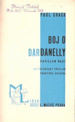 kniha Boj o Dardanelly, L. Mazáč 1930