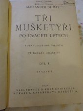 kniha Tři mušketýři po dvaceti letech. Díl I., B. Kočí 1928