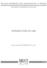 kniha Introduction to law, Česká zemědělská univerzita, Provozně ekonomická fakulta 2010