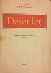 kniha Deset let Sborník statí a projevů 1936-1946, Svoboda 1949