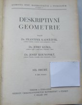 kniha Deskriptivní geometrie. Díl druhý, Jednota československých matematiků a fysiků 1932