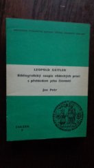 kniha Leopold Geitler bibliogr. soupis věd. prací s přehledem jeho činnosti, Univerzita Karlova 1979