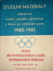 kniha Výživa při vytrvalostních a silově vytrvalostních sportech, Olympia 1981