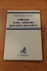 kniha Odborné česko-německé právnické názvosloví, C. H. Beck 1996