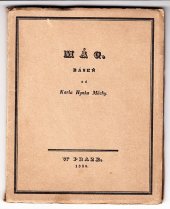 kniha Mág W Praze 1836 : [... věrné faksimile pův. vyd. z r. 1836], Veraikon 1919