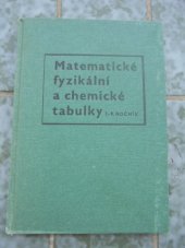 kniha Matematické, fyzikální a chemické tabulky pro sedmý až devátý ročník Pomocná kniha, SPN 1978