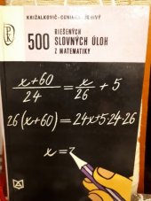 kniha 500 Riešených slovných úloh z matematiky, Alfa 1968