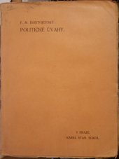 kniha Politické úvahy, Karel Stanislav Sokol 1907