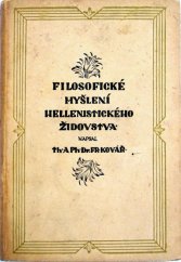 kniha Filosofické myšlení hellenistického židovstva, J. Šnajdr 1922