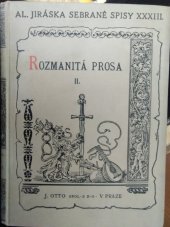 kniha Rozmanitá prosa II obrázky a studie., J. Otto 1925