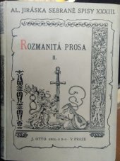 kniha Rozmanitá prosa II obrázky a studie., J. Otto 1925