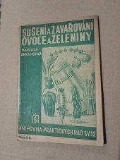 kniha Sušení a zavařování ovoce a zeleniny, B. Pištělák 1943