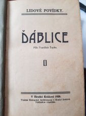 kniha Ďáblice, F. Šupka 1920