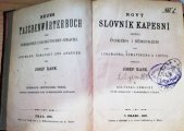 kniha Nový slovník kapesní jazyka českého i německého. Díl německočeský, C.k. dvorní knihtiskárna synův Bohumila Haase 1864