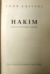 kniha Hakim román egyptského lékaře, Ferdinand Holas 1947