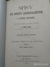 kniha Spisy sv. Otcův apoštolských a Justina mučeníka, Dědictví sv. Prokopa 1874