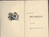 kniha Proměny [básně], J.M. Stejskal 1940