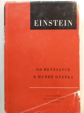 kniha Od renesance k hudbě dneška Výběr studií a článků, Supraphon 1968
