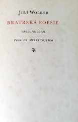 kniha Bratrská poezie, Štanglerová, Terezia 1925