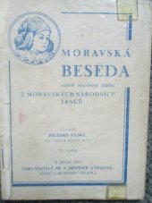 kniha Moravská beseda nový salonní tanec z moravských národních tanců, Fr. A. Urbánek a synové 1936