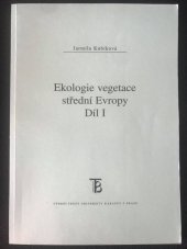 kniha Ekologie vegetace střední Evropy, Karolinum  1999