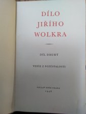 kniha Dílo Jiřího Wolkra. [Díl 2], - Verše z pozůstalosti, Václav Petr 1948