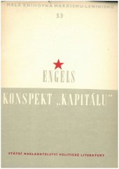 kniha Konspekt "Kapitálu", SNPL 1953