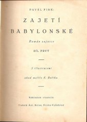 kniha Zajetí babylonské I Rom. zajatce., P. Fink 1924