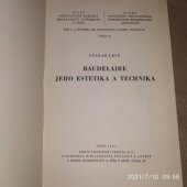 kniha Baudelaire, jeho estetika a technika, Masarykova univerzita, Filosofická fakulta 1947