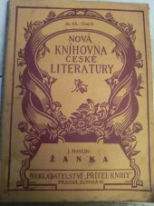 kniha Žanka II. část Nová knihovna české literatury , Přítel knihy 1929