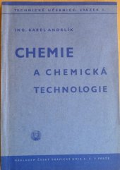 kniha Chemie a chemická technologie, Česká grafická Unie 1948