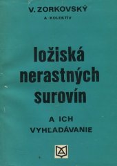 kniha Ložiská nerastných surovín  a ich vyhladávanie, Alfa 1972