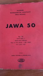 kniha JAWA 50 Seznam náhradních součástí pro moped JAWA 50 typ 551, Závody 9. května 1960