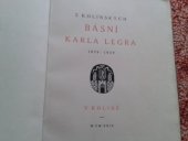 kniha Z kolínských básní Karla Legra, Knihovní rada města Kolína 1929