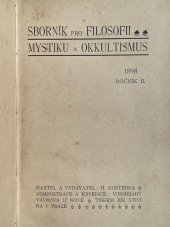 kniha Sborník pro filosofii, mystiku a okkultismus II, Hugo Kosterka 1898